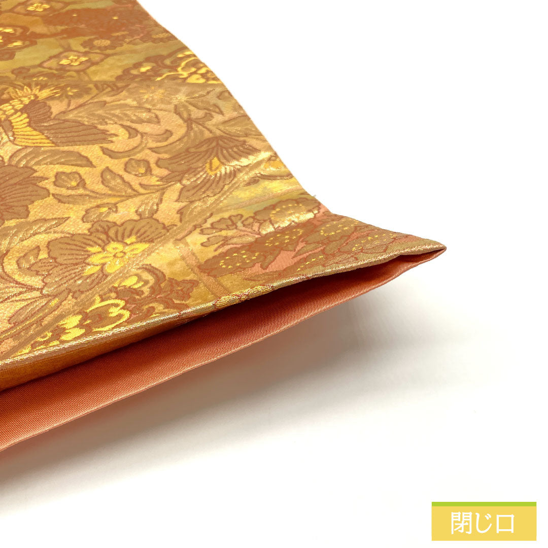 リサイクル着物】袋帯 正絹 Sランク 西陣織 本金箔 シルク箔 西城麗華