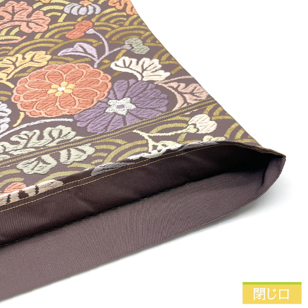 袋帯 正絹 Aランク 紅消鼠色（べにけしねずいろ） 唐織 慶長柄   帯丈424cm 六通 セミフォーマル 紫系 1123016543320