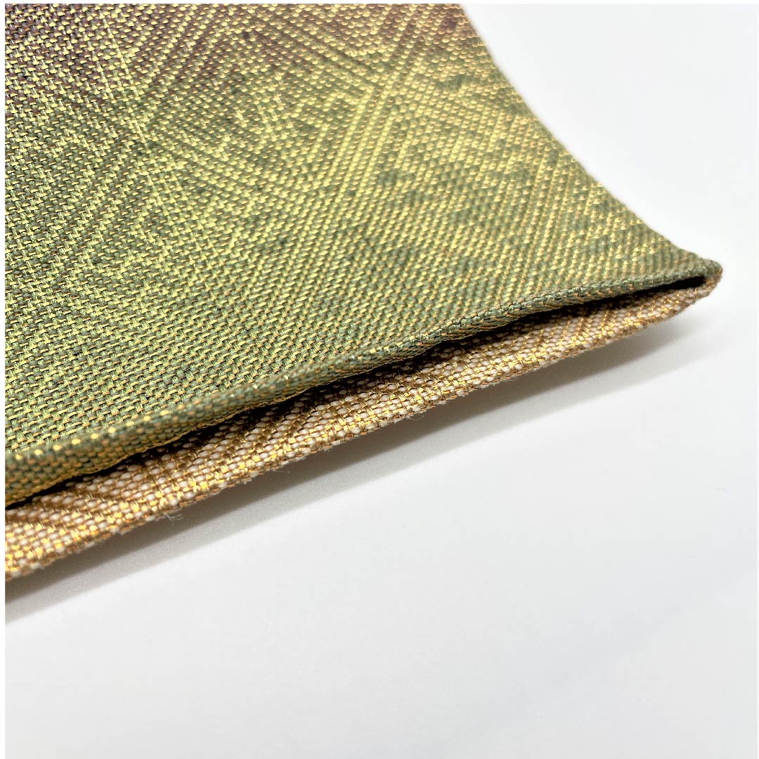 袋帯 横段 文字柄 帯丈428cm 正絹 Aランク ポイント柄 フォーマル グラデーション系 1123005513399