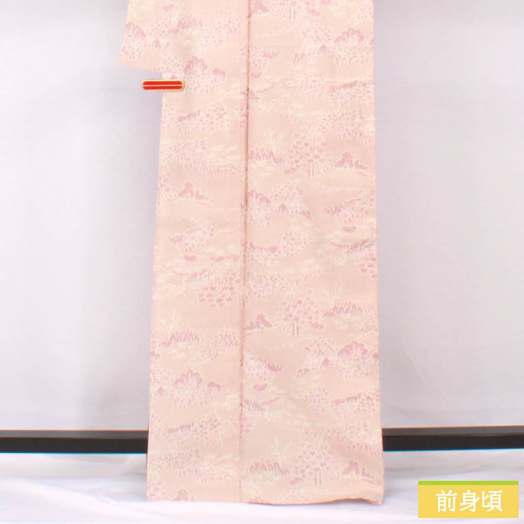 正絹長襦袢　薄桜色　中古　鱗文様　裄丈68cm　身丈132cm　d302 楽天市場】お買い物マラソンお得クーポン対象/【中古】長襦袢