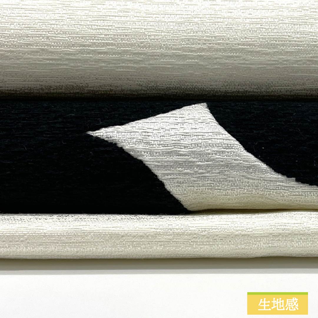 名古屋帯 正絹 Sランク シルエット モール 帯丈372cm ポイント柄 カジュアル 白系 1124010612311 名古屋仕立て