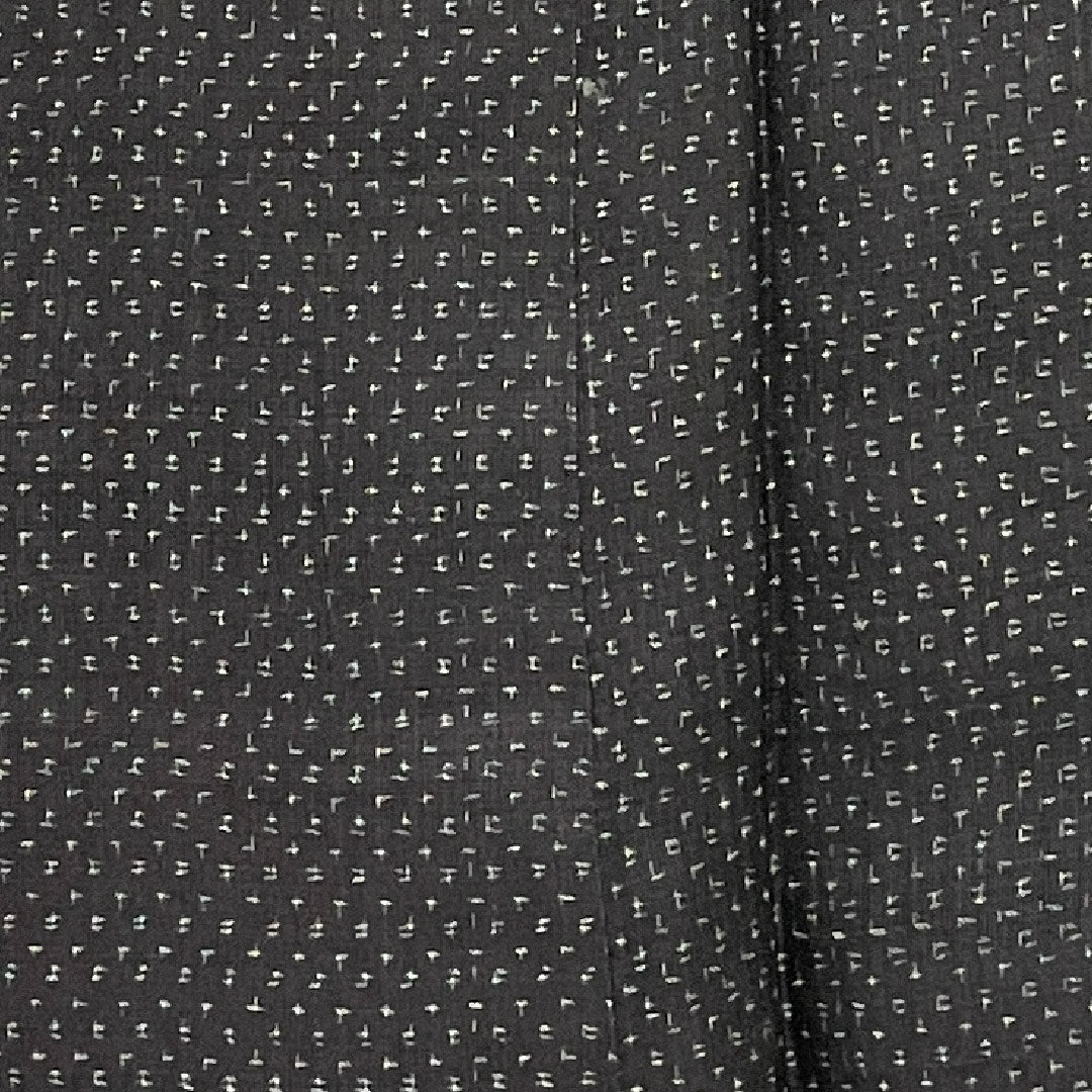 Men's, Length 142cm, Sleeve length 66cm, Important Intangible Cultural Property, Mosquito Kasuri, Miyako Jofu, Linen, S Rank, Single Layer, Black, 1119000172410