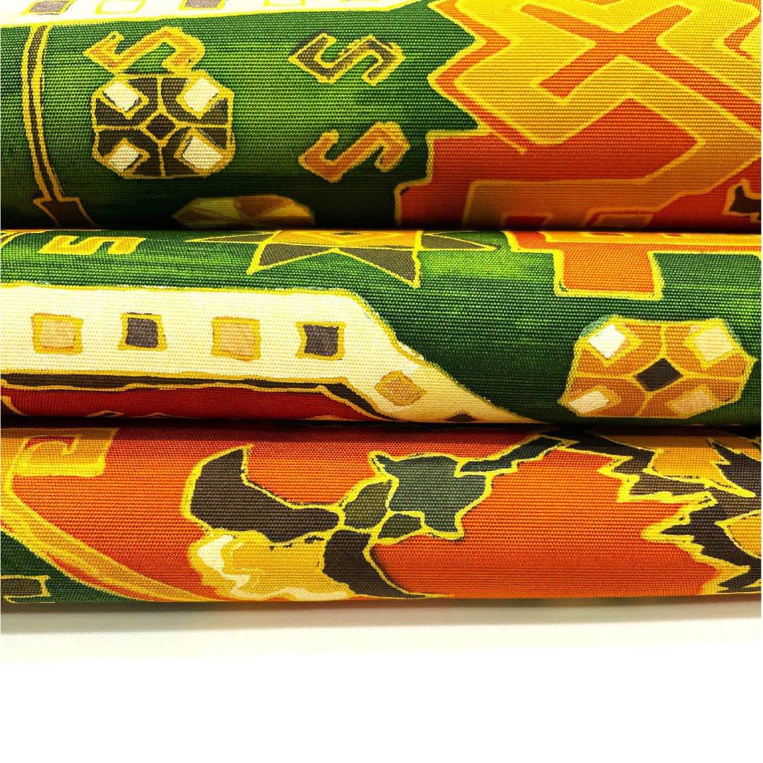 名古屋帯 塩瀬 唐花模様 染帯 帯丈378cm 正絹 Bランク 六通 カジュアル 朱系 1124001834316  名古屋仕立て