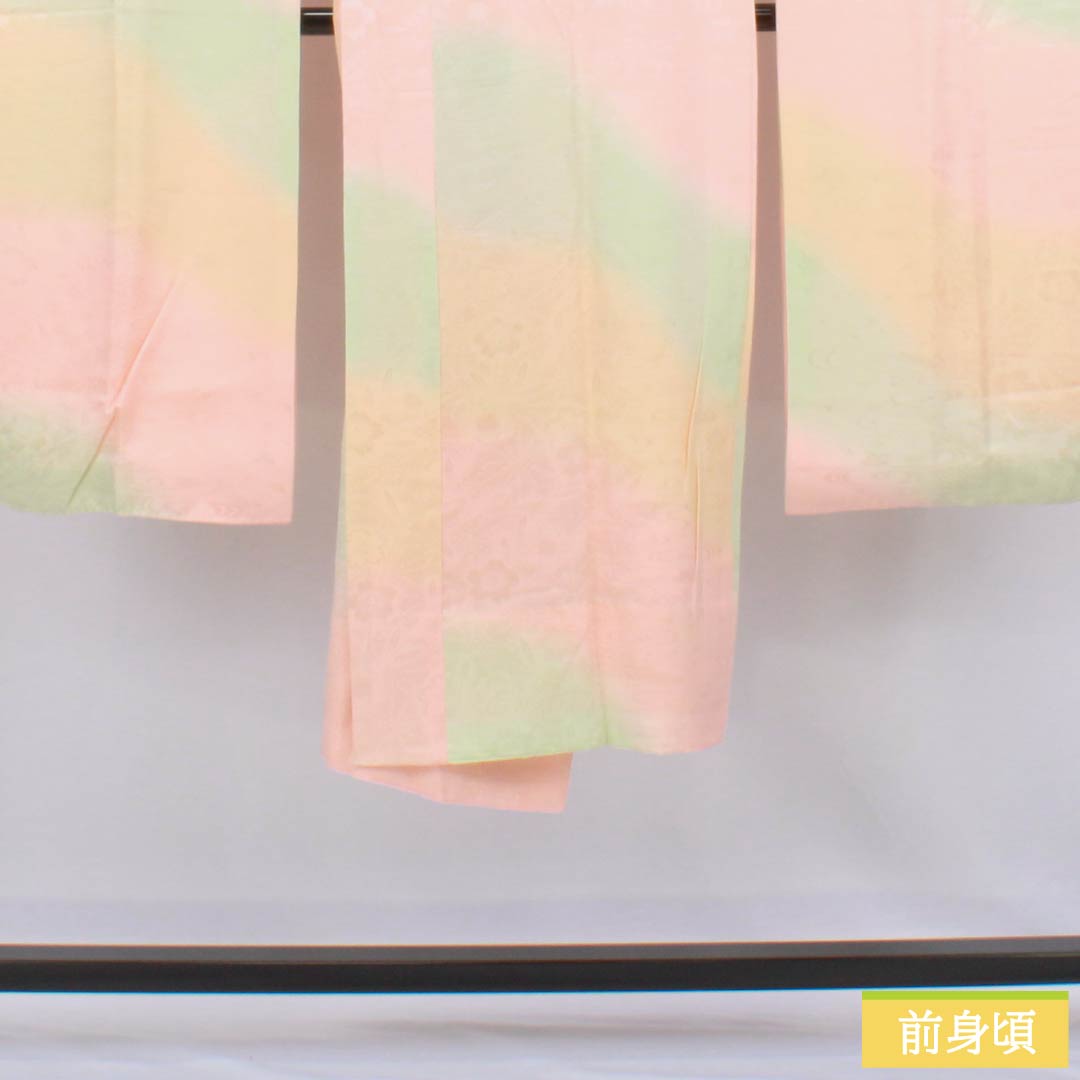 長襦袢 正絹 Aランク 身丈128.5cm 裄丈64cm 単衣 ボカシ染 吉祥文様 グラデーション系 1129000743399