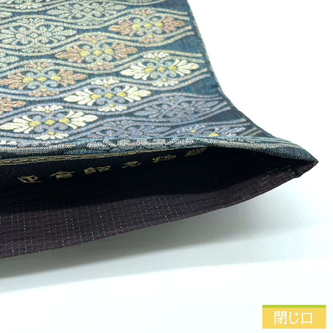 リサイクル着物】袋帯 正絹 玉虫色（たまむしいろ） 波絹 正倉院名物裂