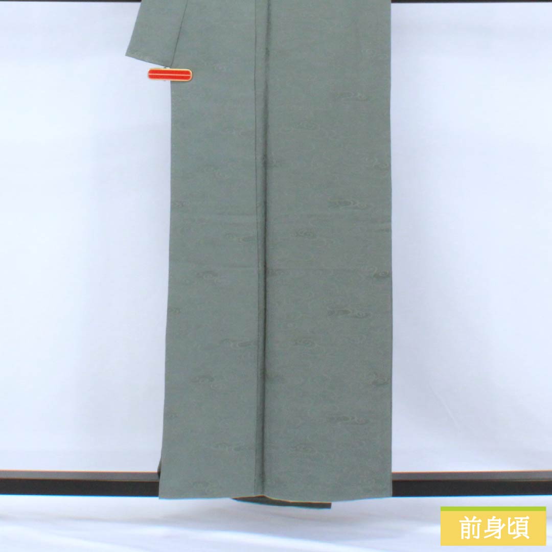 リサイクル着物】色無地 正絹 Sランク 身丈157.5cm 裄丈63cm 深川鼠色