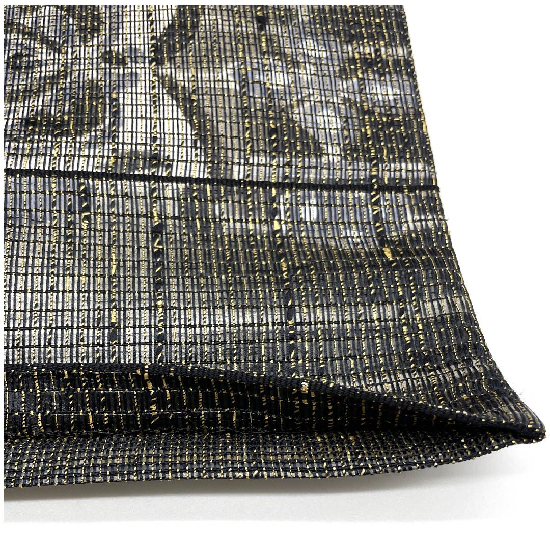 袋帯 モノトーン ペルシャ裂 都謹製 和紙 帯丈442cm 正絹 Sランク 六通 カジュアル グラデーション系 1123006812399