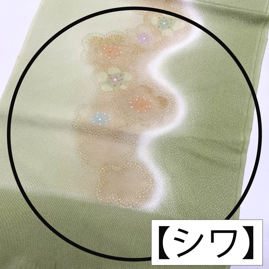 Obiage Silk S-Rank Semi-formal Light Willow Green (usuyanagiiro) Tango Chirimen Plum Length approx. 182cm Width approx. 29.5cm Green tones 1136002822919