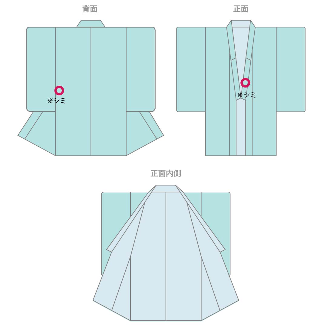 メンズ襦袢 ポリエステル Sランク 身丈142cm 裄丈72cm 青白磁色（せいはくじいろ） 夏用 無地 地衿付き 絽 グレー系 1140001022422