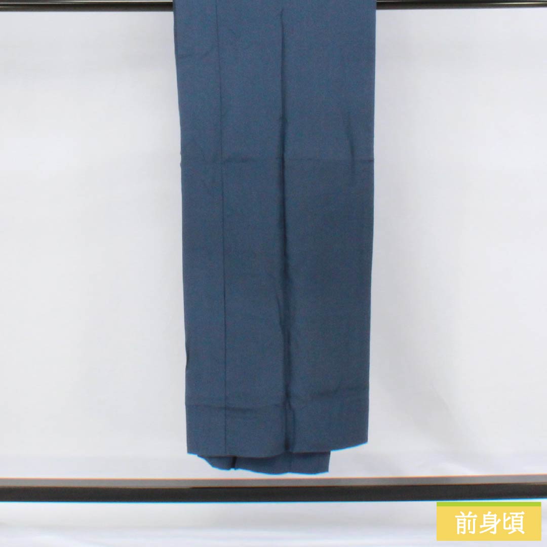 Men's Nagajuban (long under-kimono), pure silk, S-rank, length 145cm, sleeve length 74.5cm, navy wisteria color with dragon motif, lined, blue-based, product number 1140000662417