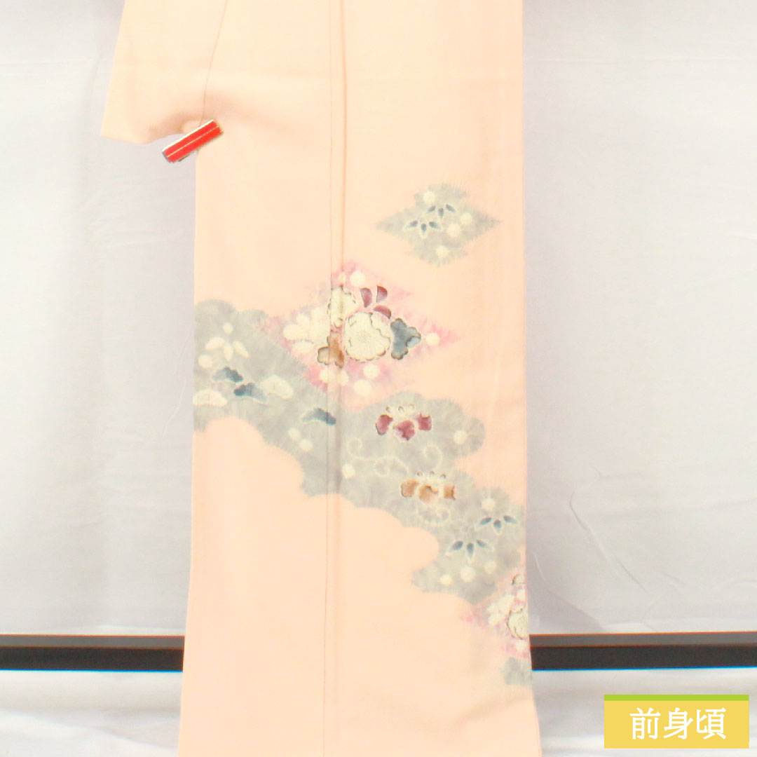 訪問着 正絹 袷 身丈158cm 裄丈67cm 乙女色（おとめいろ） 京友禅 辻ヶ花 Sランク ピンク系 1112005192313