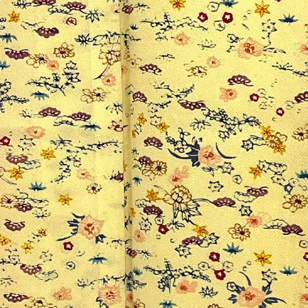 小紋 身丈162.5cm 裄丈65.5cm 袷  松竹梅  正絹 Sランク クリーム系 1115001182315