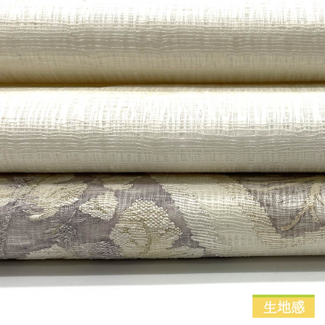 名古屋帯 正絹 胡粉色（ごふんいろ） すくい織 色紙 桔梗 夏帯 帯丈369cm Sランク ポイント柄 セミフォーマル 白系 1124006812311 名古屋仕立て