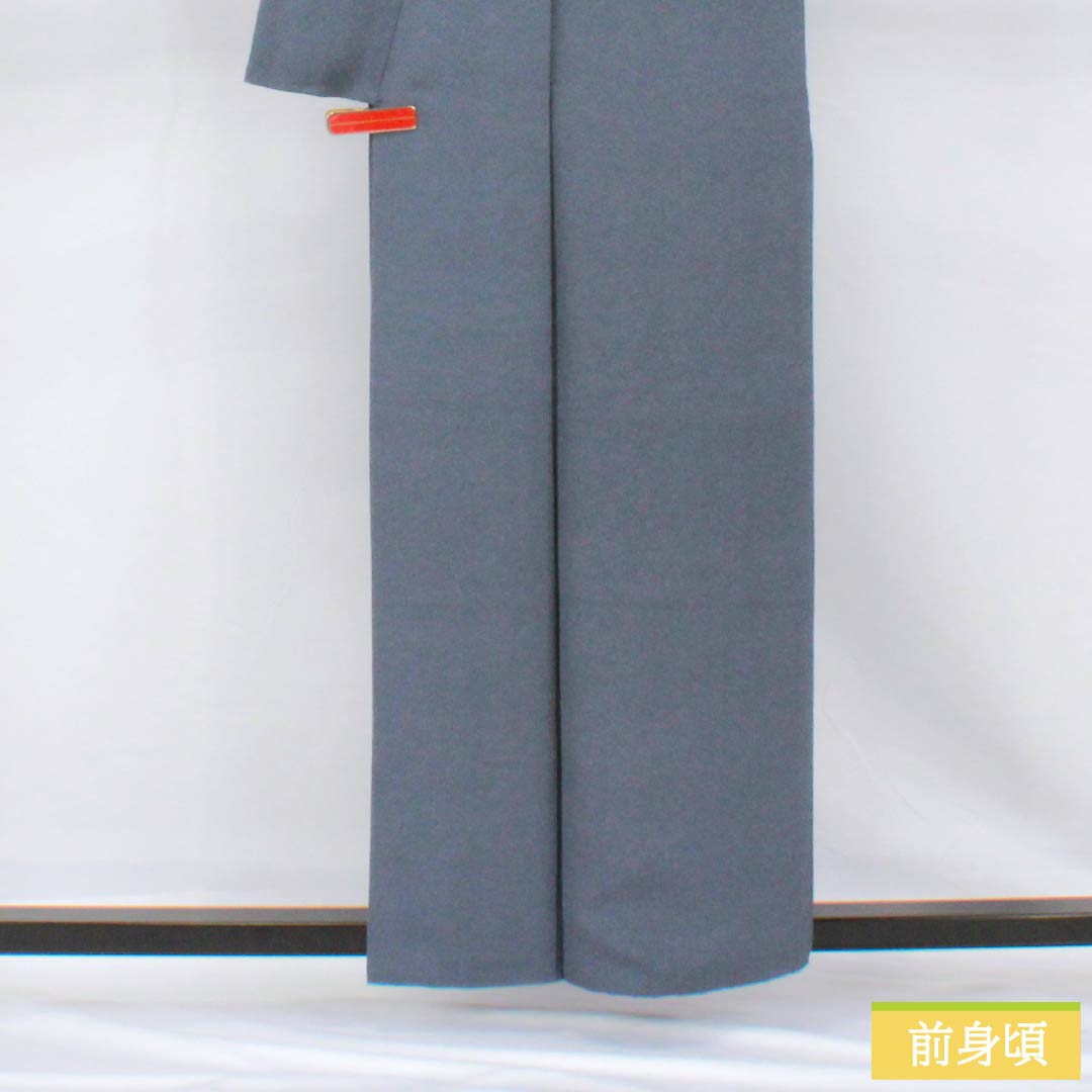 リサイクル着物】小紋 正絹 身丈159cm 裄丈64.5cm 袷 紺鉄色（こんてつ