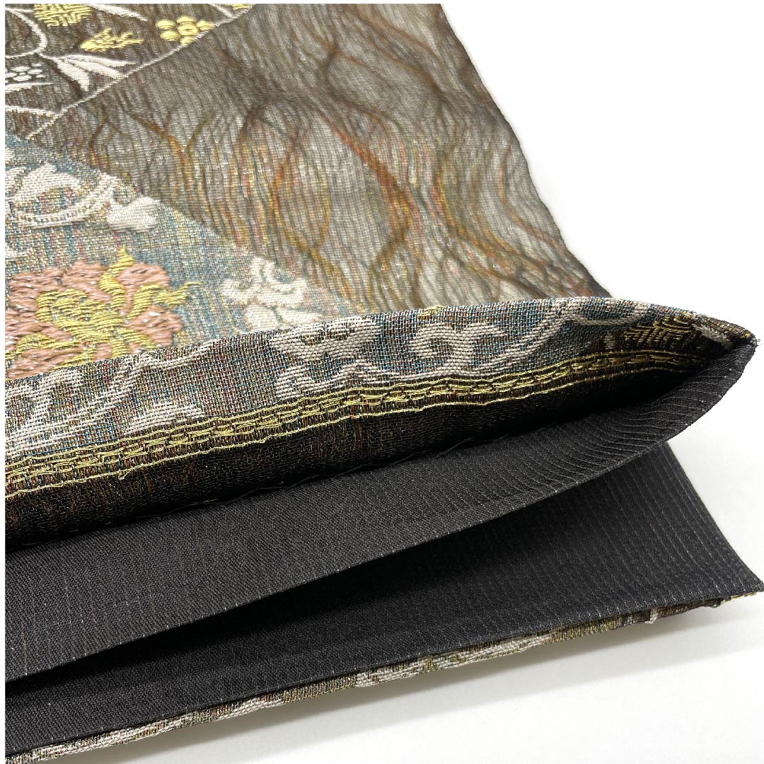 袋帯 三重織 波絹 吉祥文様 帯丈428cm 正絹 Aランク 全通 フォーマル グラデーション系 1123005723399