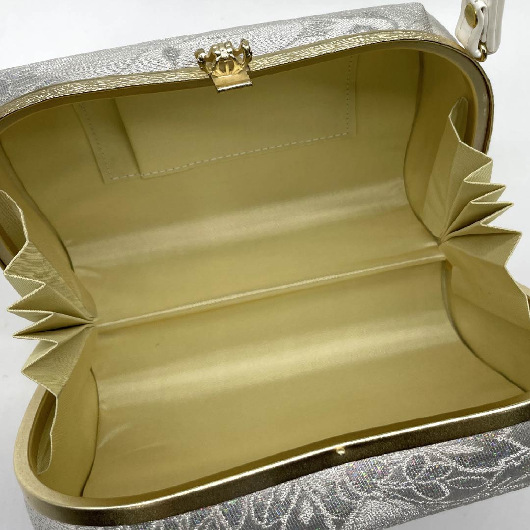 新古品 訪問着・礼装用 帯地 草履・バッグ セット Zs1002チョコ