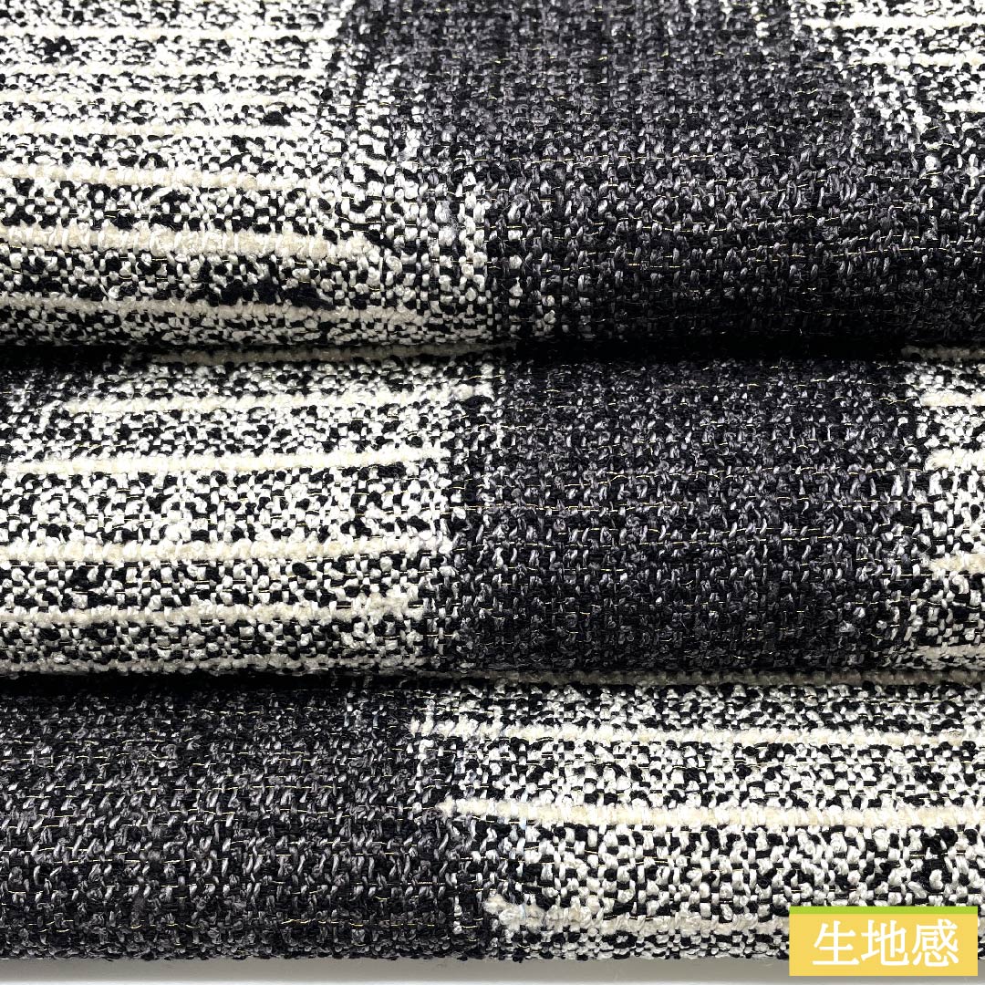 Nagoya obi, navy blue, monotone, swaying lines, long, obi length 377cm, pure silk, S rank, six-pass, casual, gray, 1124006192322, Matsuba style