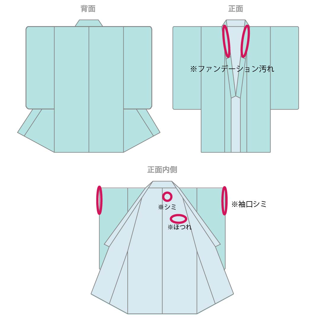 色無地 正絹 Aランク 身丈171cm 裄丈67cm 桔梗納戸色（ききょうなんどいろ） 扇面 一つ紋 九枚笹 袷 紫系 1114002933620