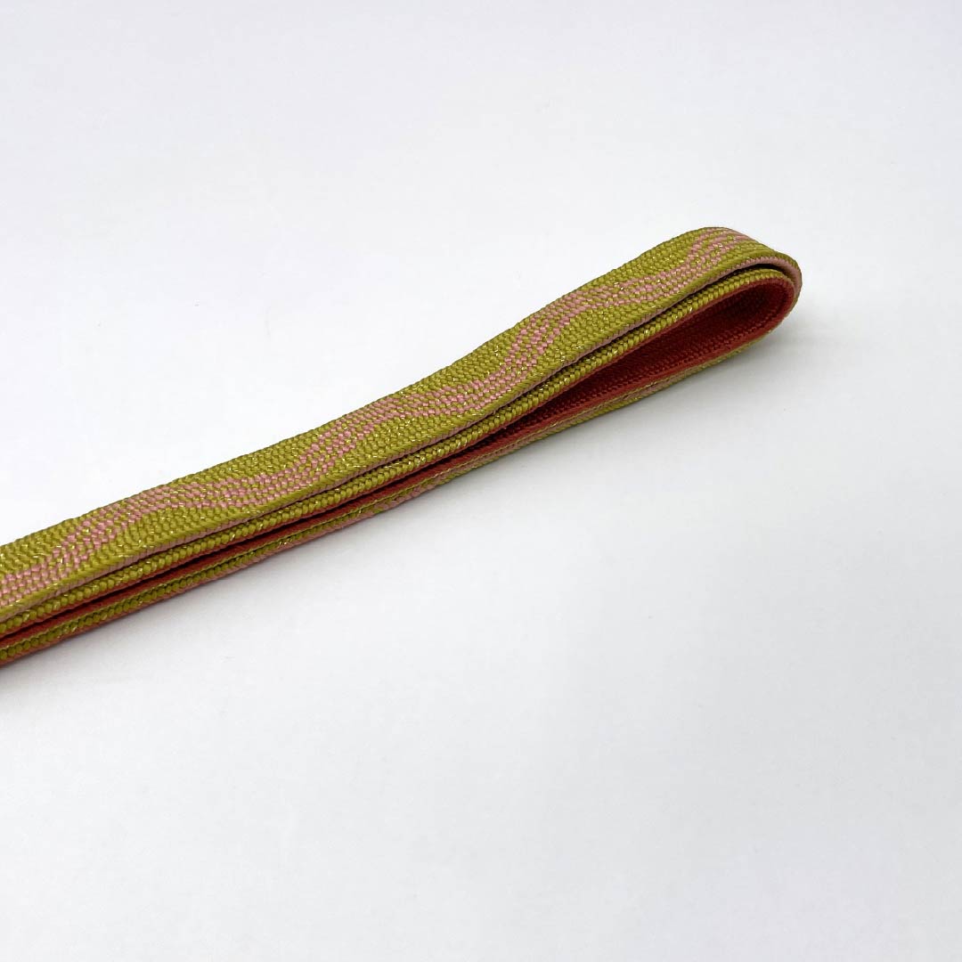 （新古品） 帯締め・帯揚げセット 正絹 Sランク 東雲色（しののめいろ） 部分絞り 長さ約160cm 幅約1.5cm セミフォーマル ピンク系 1141000122313