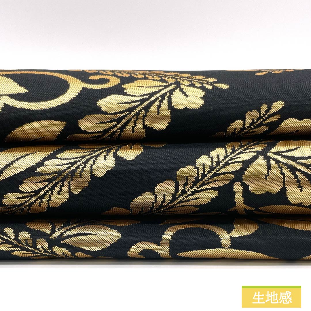 名古屋帯 菱に唐草 帯丈375cm 正絹 Sランク 六通 セミフォーマル 黒系 1124008992310 名古屋仕立て