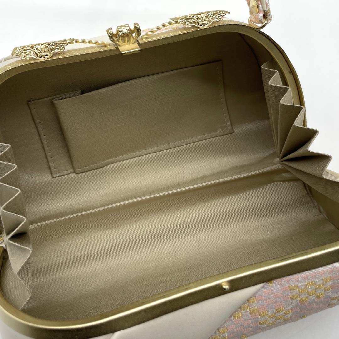 （新古品）草履バッグセット フォーマル Aランク 鱗 帯地 Lサイズ クリーム系 1133000413415