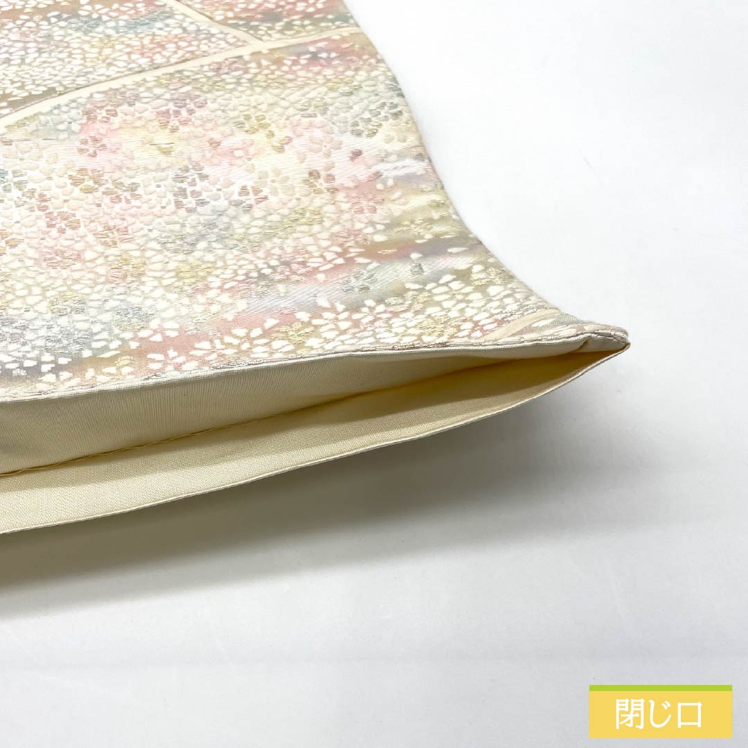 Fukuro Obi, Pure Silk, Grade A, Small Cherry Blossom Design, Dried Foil, Length 440cm, Six-Ply, Semi-Formal, Gradient Pattern, 1123015213399