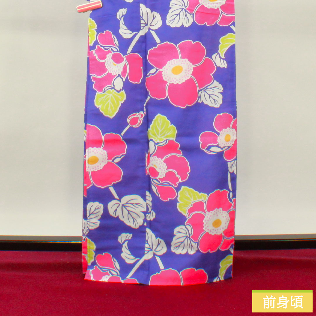 浴衣 木綿 身丈165.5cm 裄丈66cm Sランク 単衣 紫系 杜若色（かきつばたいろ） 1118005162520