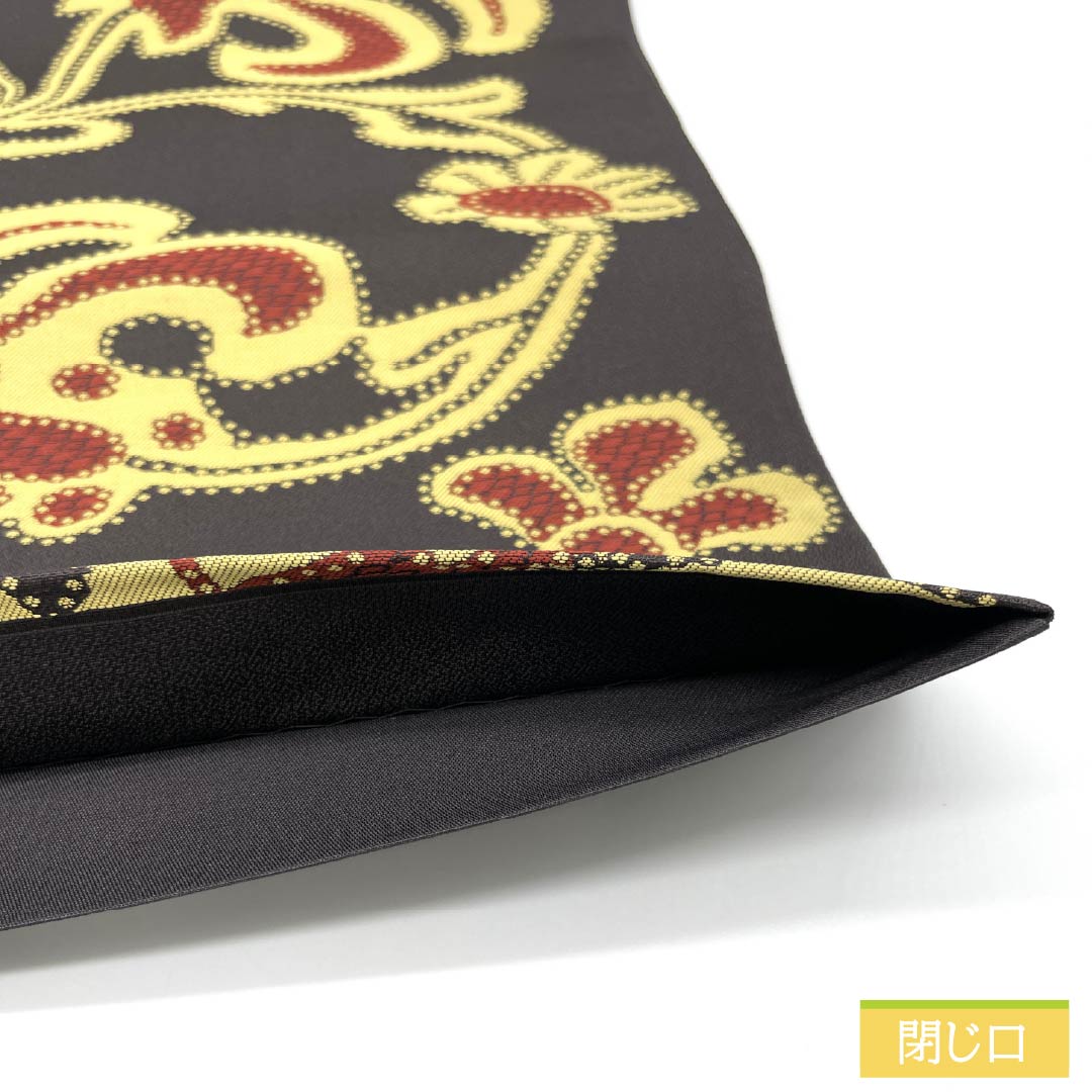 正絹袋帯 栗刺繍 栗茶金色 正絹袋帯 栗刺繍 栗茶金色