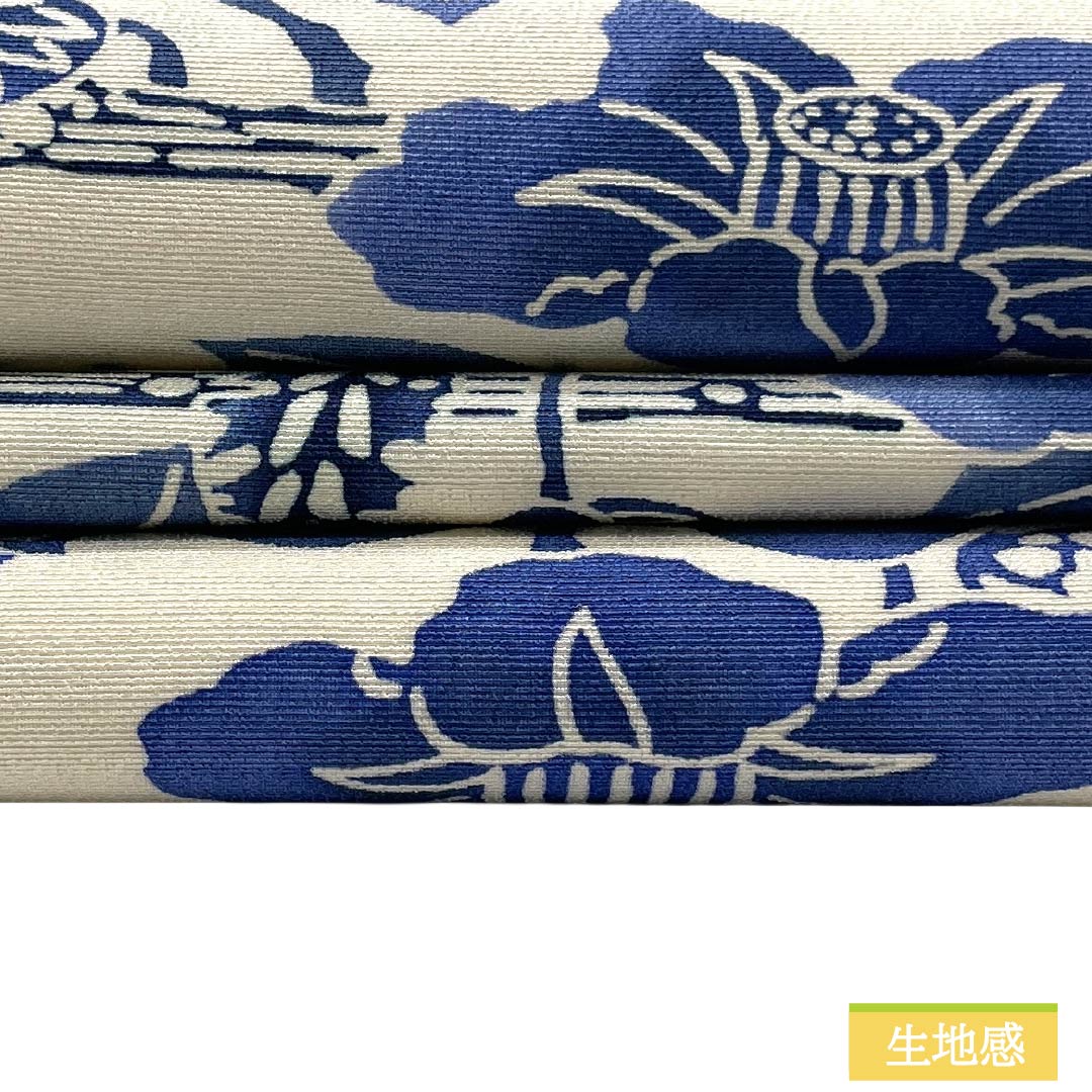 名古屋帯 正絹 Aランク 名古屋仕立て 乳白色（にゅうはくしょく） 作家物 染め帯 花柄 帯丈393cm 全通 カジュアル クリーム系 1124014623415