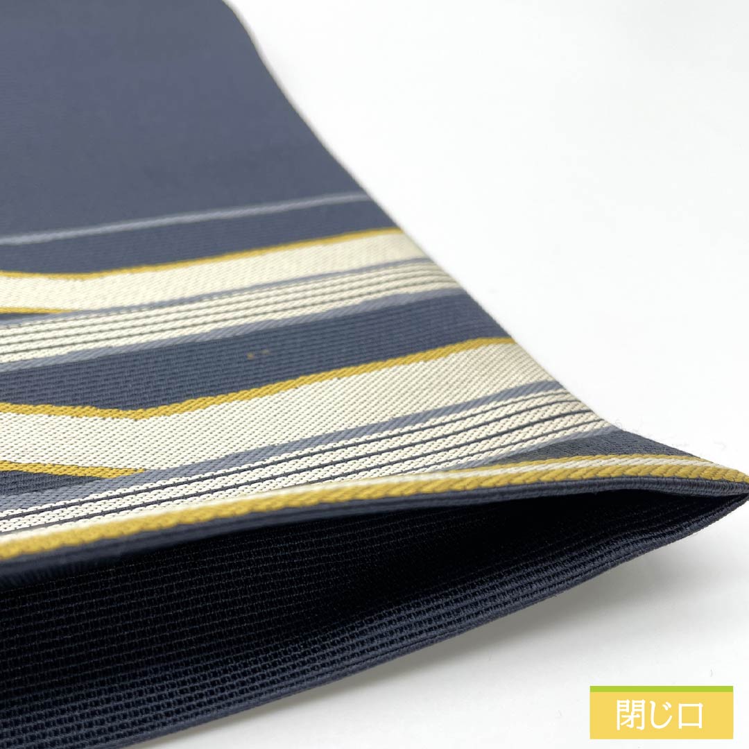 袋帯 正絹 紺滅色（こんけしいろ） 彩楽 幾何学模様 ダイヤ 帯丈442cm Sランク 六通 セミフォーマル 紺系 1123012172318