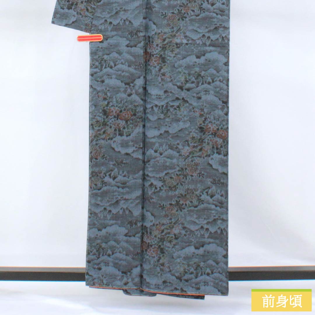 リサイクル着物】紬 正絹 Sランク 身丈159.5cm 裄丈66.5cm 村山大島