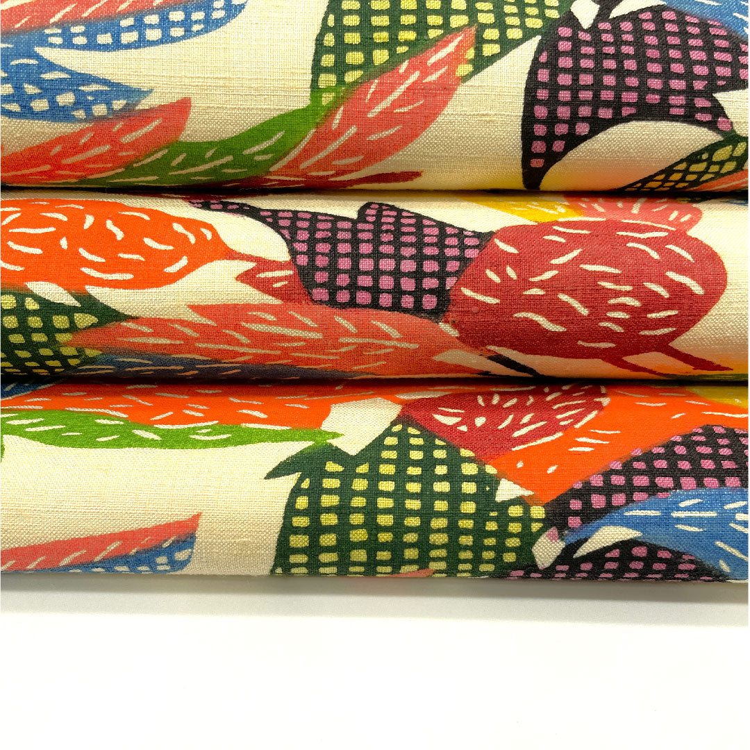 名古屋帯 型染 染め帯 抽象模様 帯丈353cm 正絹 Aランク 全通 カジュアル クリーム系 1124002043315