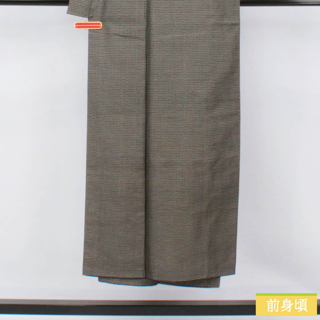 Men's Pure Silk A-Rank Oshima Tsumugi 100 Tortoise Shell Ensemble, Lined, Black, Length 145.5cm, Sleeve Length 68.5cm, Product Number: 1119001483410