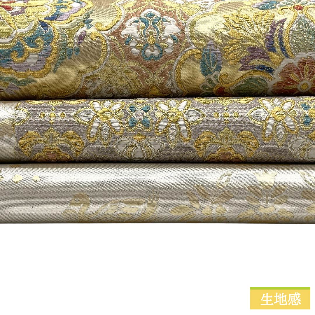 袋帯 正絹 Sランク 銀色（ぎんいろ） 西陣織 煌彩箔錦 古典柄 帯丈434cm 六通 フォーマル 銀系 1123018422322