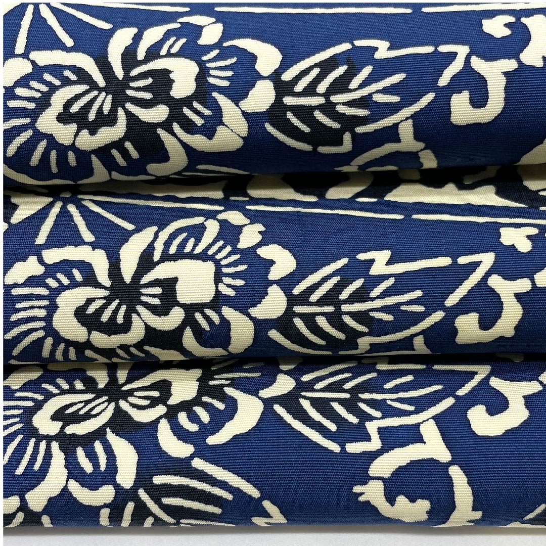 Nagoya obi, light egg-colored, stencil-dyed, fan and flower pattern, obi length 337cm, pure silk, S rank, full-length, casual, cream-colored, 1124005012315, Nagoya-made