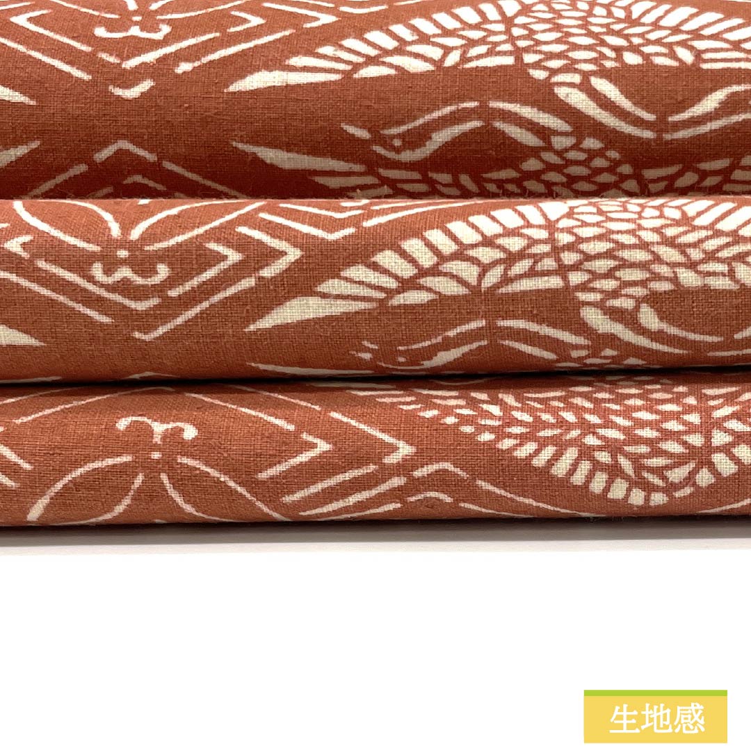 Nagoya obi, faded scarlet (Hisameiro), dyed obi, diamond, facing crane, obi length 358cm, cotton, S rank, full length, casual, vermilion, 1124007152316, Nagoya style