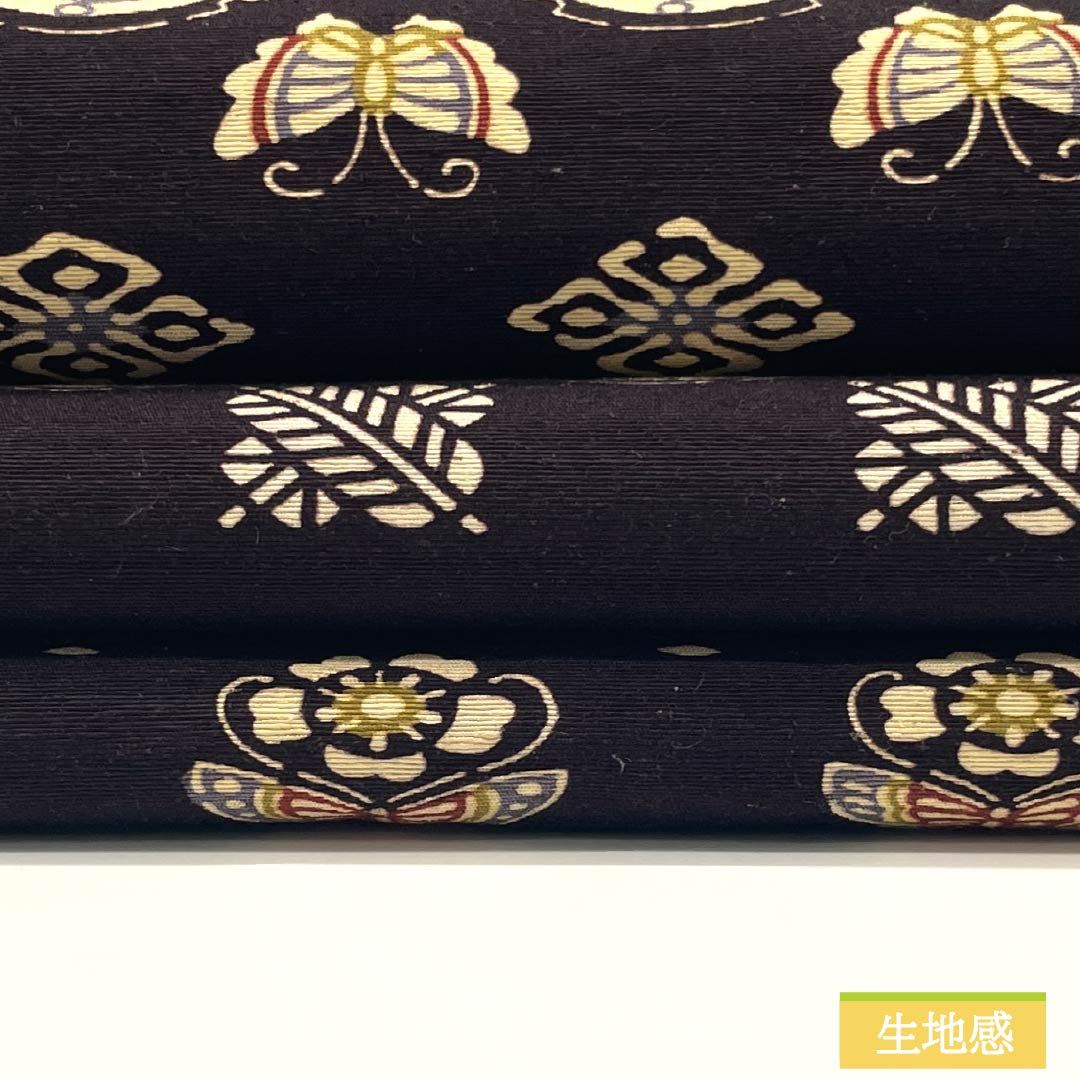 リサイクル着物】名古屋帯 正絹 Sランク 臙脂墨色（えんじずみ