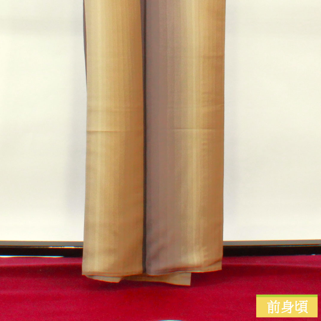 Komon, pure silk, length 161.5cm, sleeve length 67cm, lined, striped, multi-colored, S rank, gradation style, 1115004172499