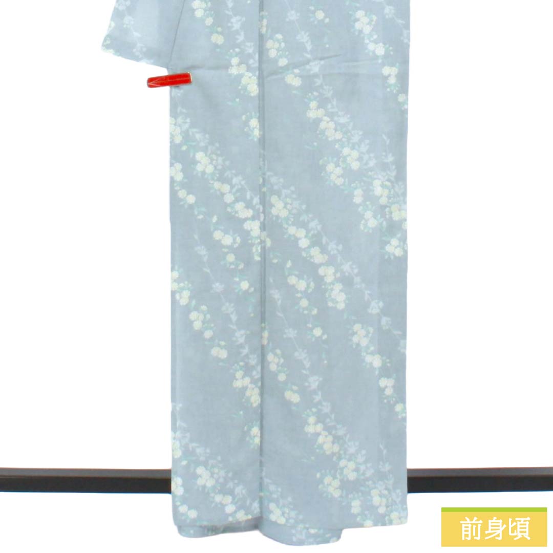 リサイクル着物】夏物 ポリエステル 小紋 Sランク 身丈161.5cm 裄丈