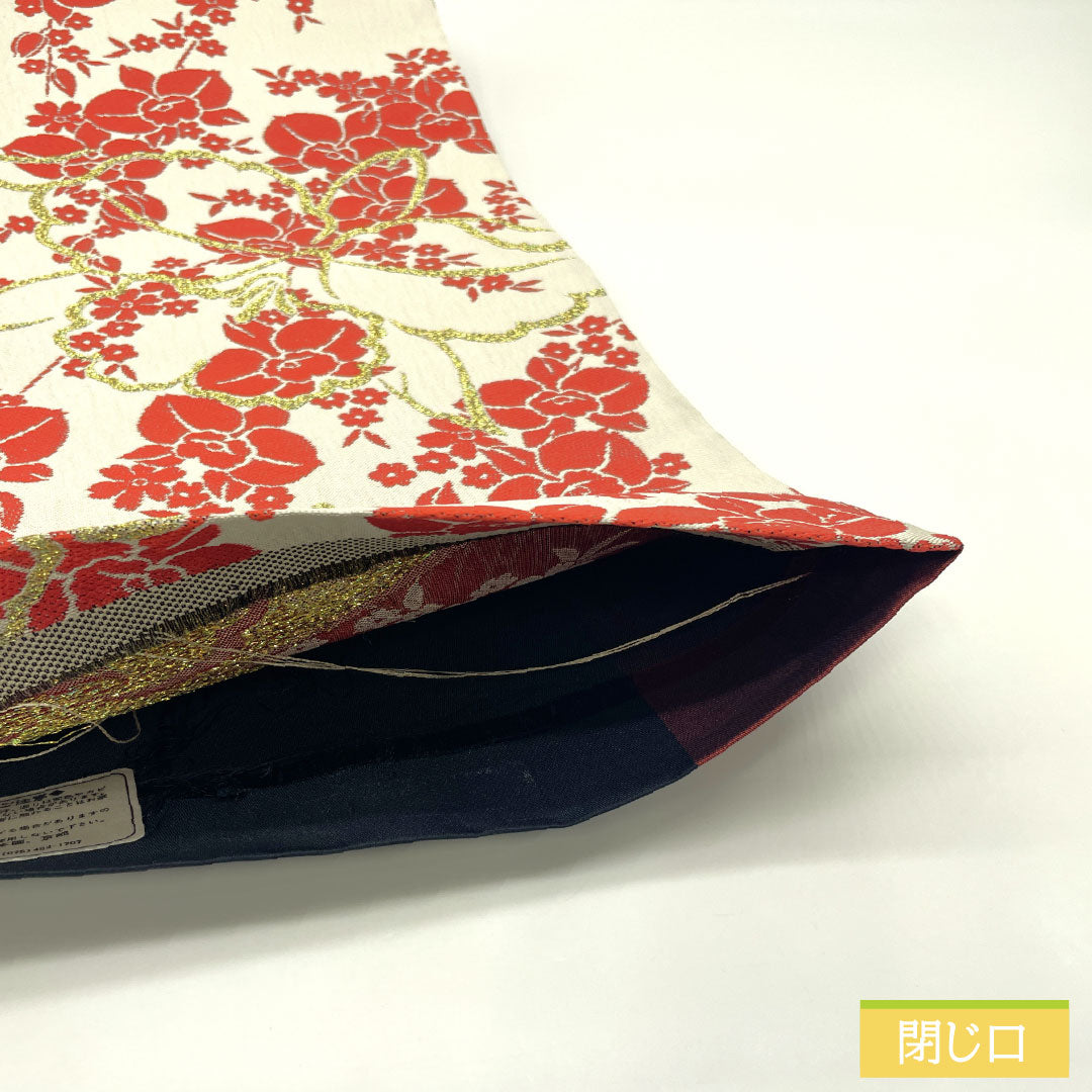 [Unfinished] Fukuro Obi, Silk, S Rank, Imai Textile, Nishijin-ori, Orchid, Obi Length 450cm, Rokutsu, Semi-formal, White, 1123017162411