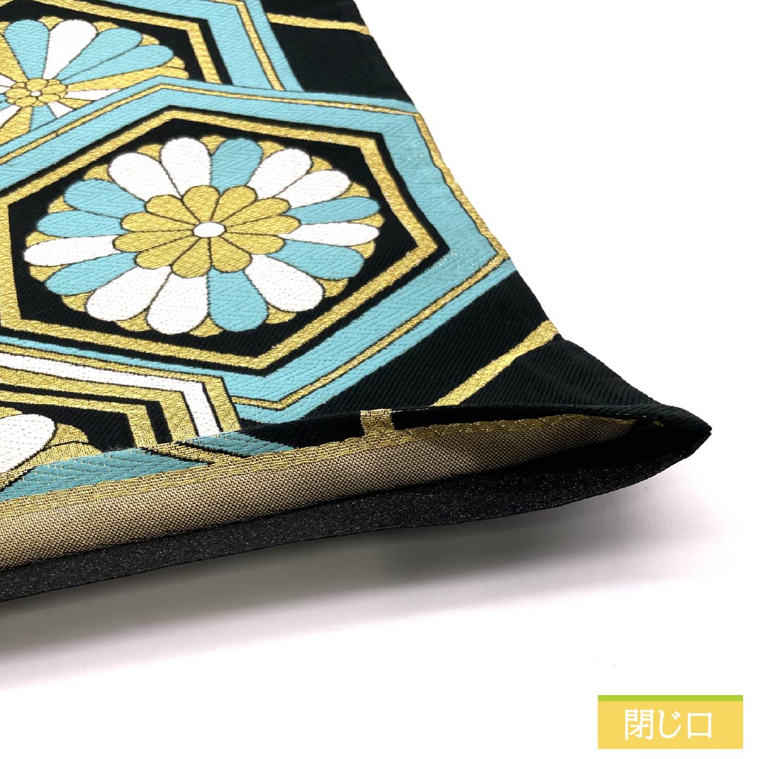 専用帯3102 2420 二点セット ●高級 正絹 夏帯 六通 袋帯 リサイクル着物】袋帯 正絹 Aランク 振袖用 亀甲 菊 帯丈454cm