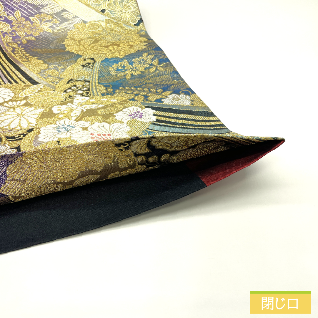 袋帯 正絹 Aランク リバーシブル 西陣織 吉祥文様 帯丈440cm 六通 フォーマル グラデーション系 1123017283399