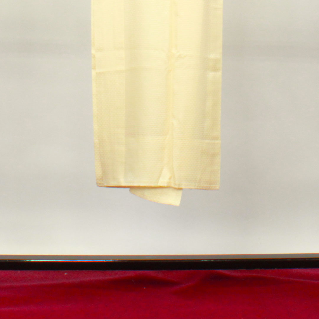 長襦袢 正絹 身丈132cm 裄丈71cm 単衣  フォーマル 鱗模様  Sランク クリーム系 1129000592315