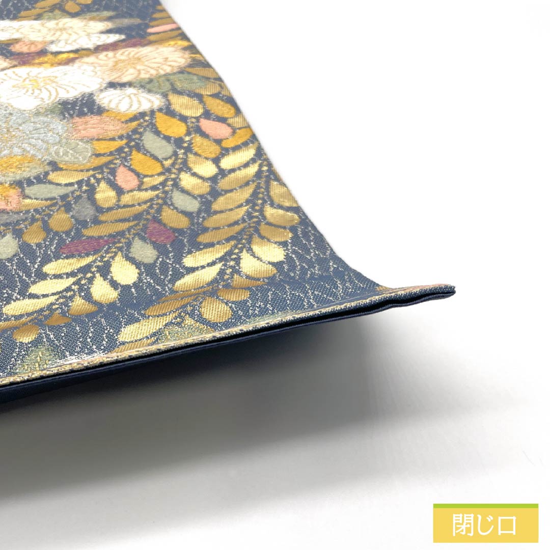 袋帯 正絹 Aランク 裏色（うらいろ） 辻ヶ花 帯丈436cm 六通 セミフォーマル 青系 1123015133317