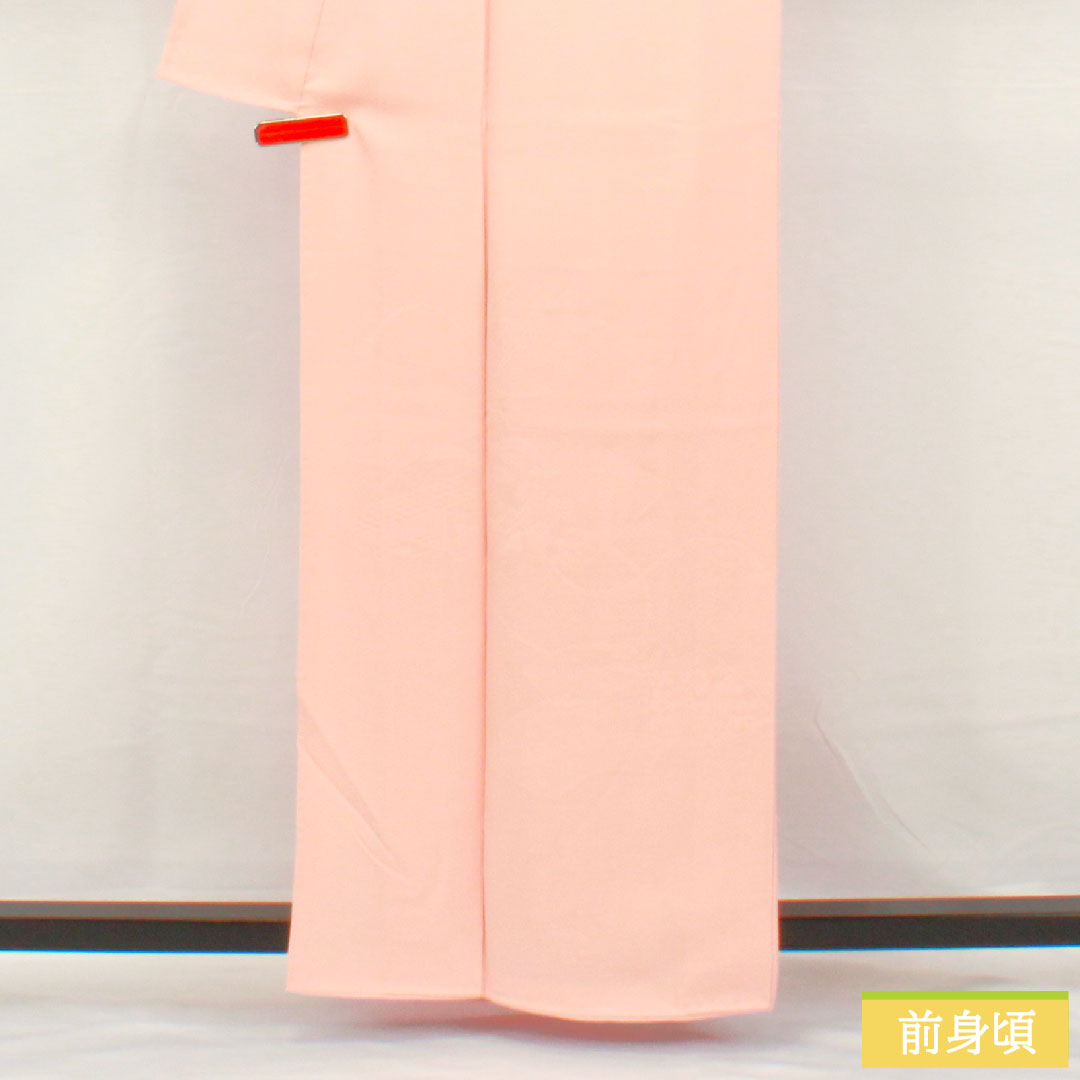 色無地 正絹 身丈160cm 裄丈64cm 紗綾形 袷 Aランク ピンク系 1114001963413