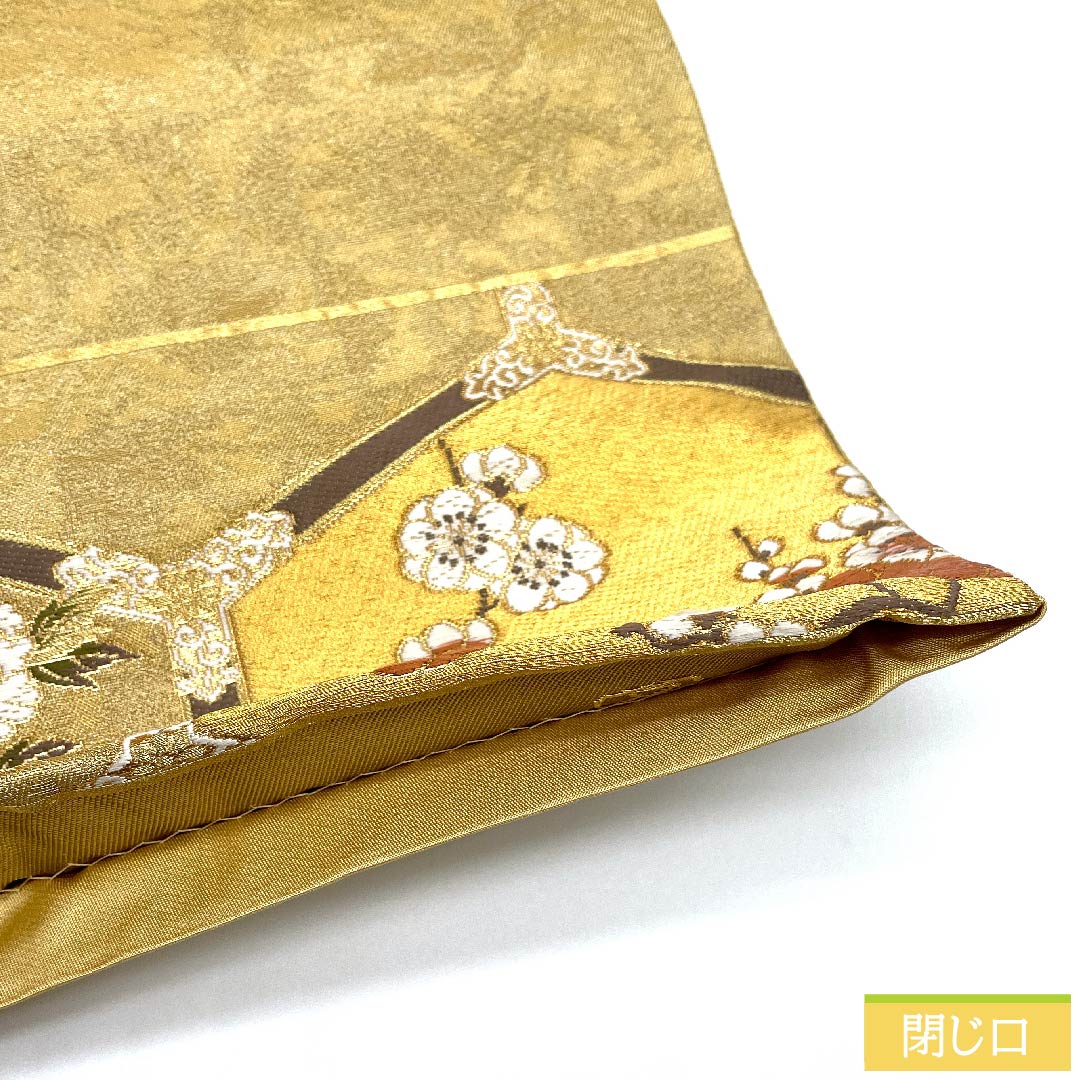 袋帯 正絹 金色 加納幸 亀甲 花 古典柄 帯丈440cm Sランク ポイント柄 フォーマル 金系 1123010852321