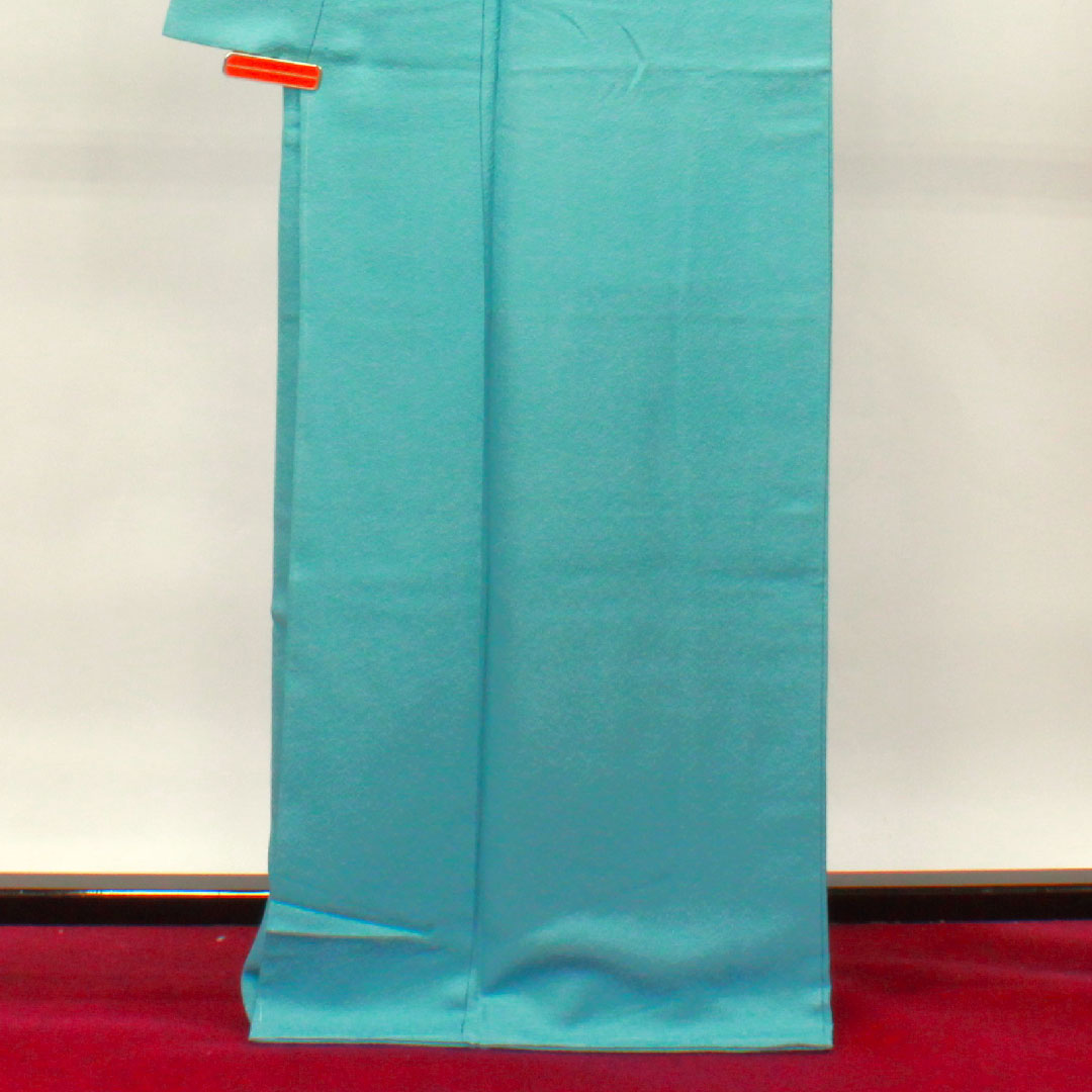 色無地 正絹 浅縹色 しつけ糸付き 未使用品 中陰片喰  身丈165.5cm 裄丈65cm 袷  Sランク 水色系 1114001012524