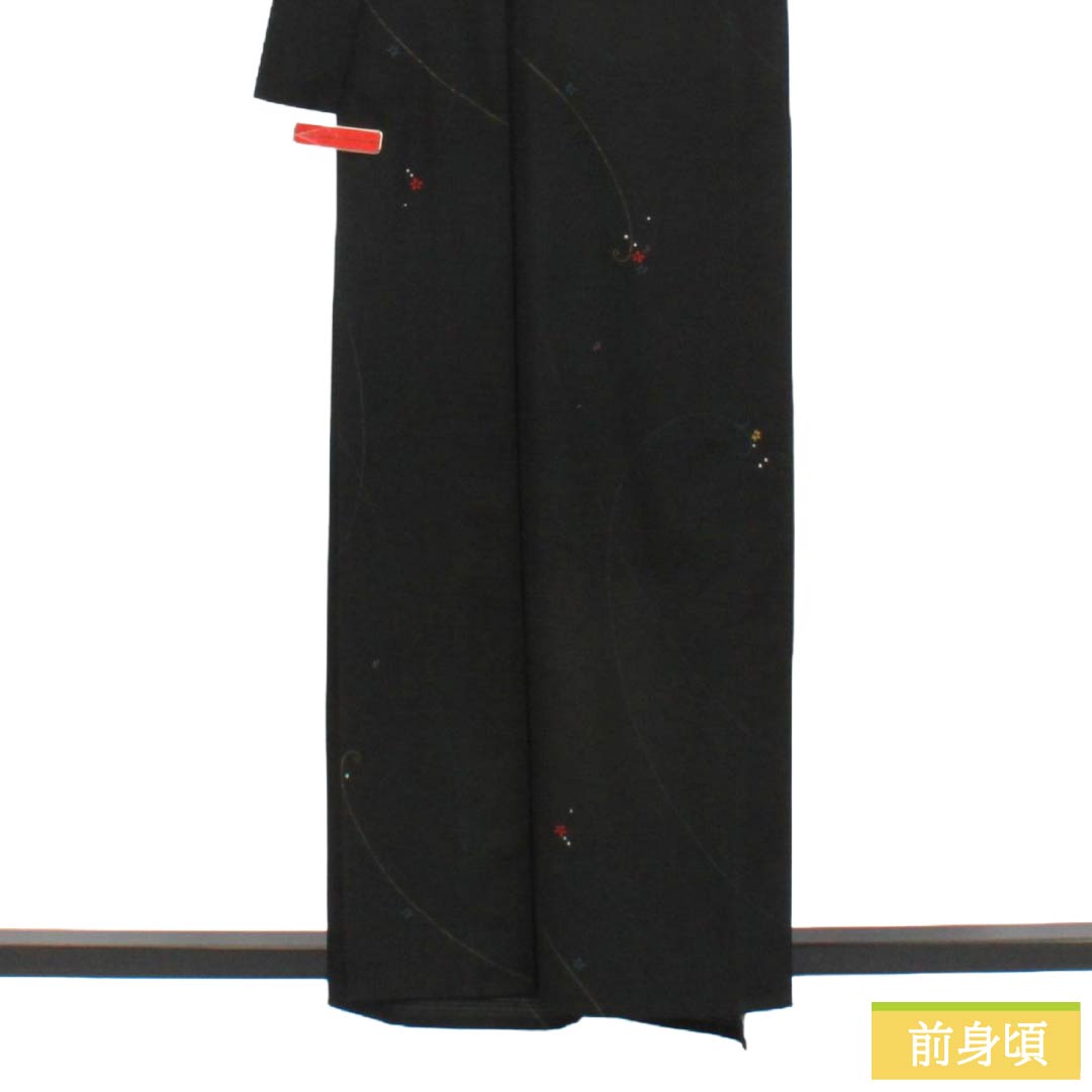 リサイクル着物】夏物 ポリエステル 小紋 Sランク 身丈159.5cm 裄丈