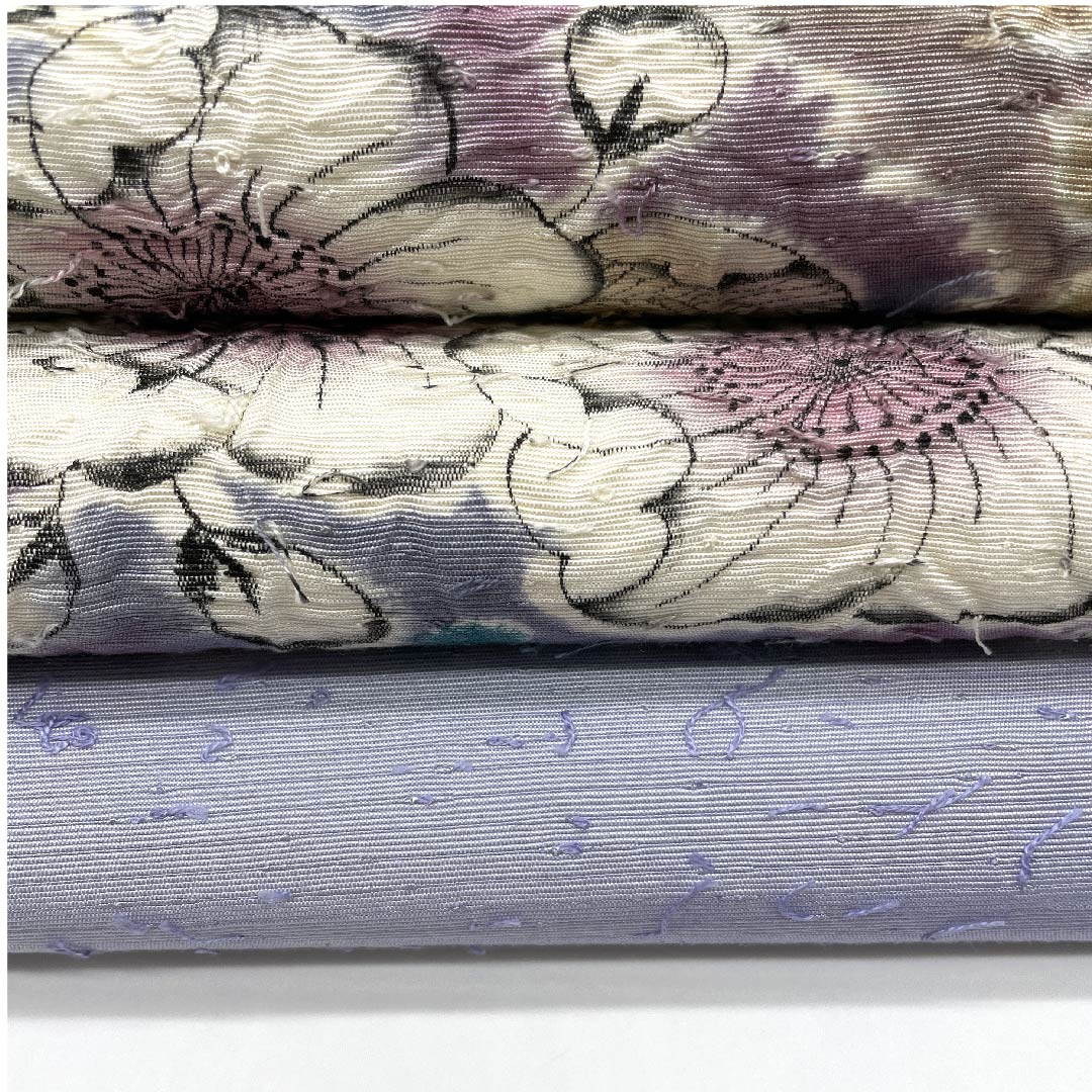 名古屋帯 淡藤色 辻ヶ花 髭紬（ひげつむぎ） 帯丈362cm 正絹 Aランク ポイント柄 カジュアル 紫系 1124003233320  開き仕立て