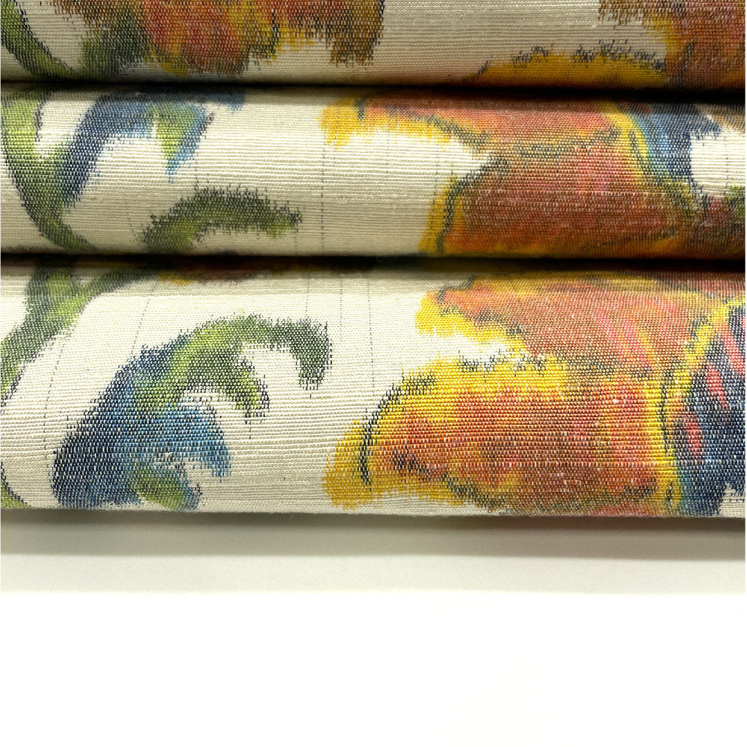 袋帯 抽象模様 全通 紬地 証紙番号205 帯丈422cm 正絹 Sランク 全通 カジュアル 白系 1123004182311